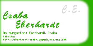 csaba eberhardt business card